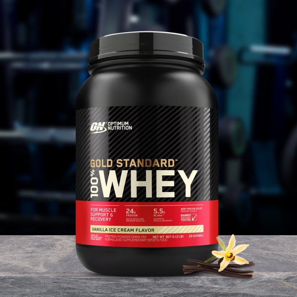 100% Whey Gold Standard
 Presentación-2LB Sabor-Vainilla